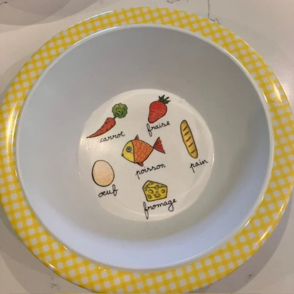 Baby Cie French Foods Melamine Bowl Dishwasher Safe Set of 2